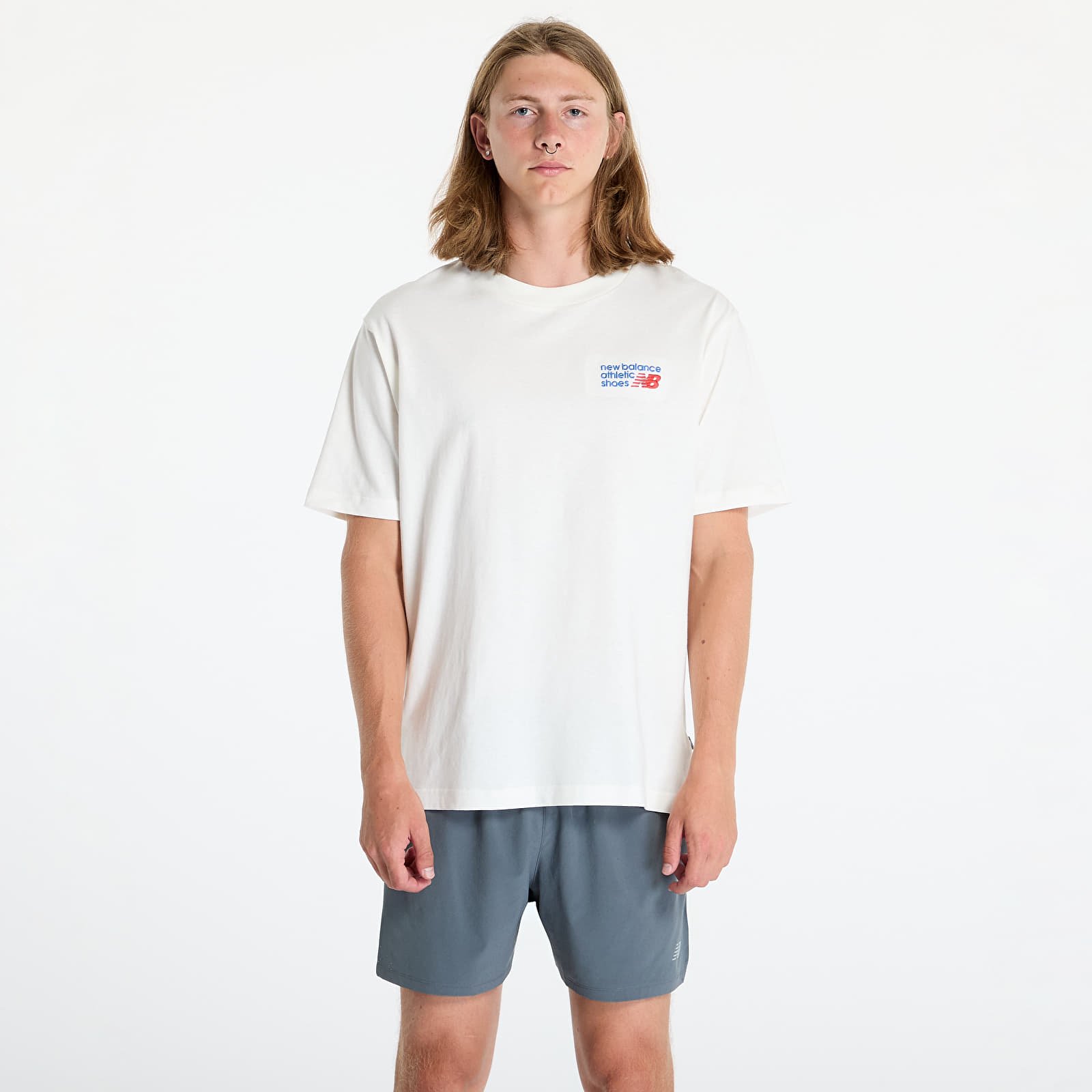 Camisetas hombre New Balance Athletics Premium Logo T-Shirt Sea Salt
