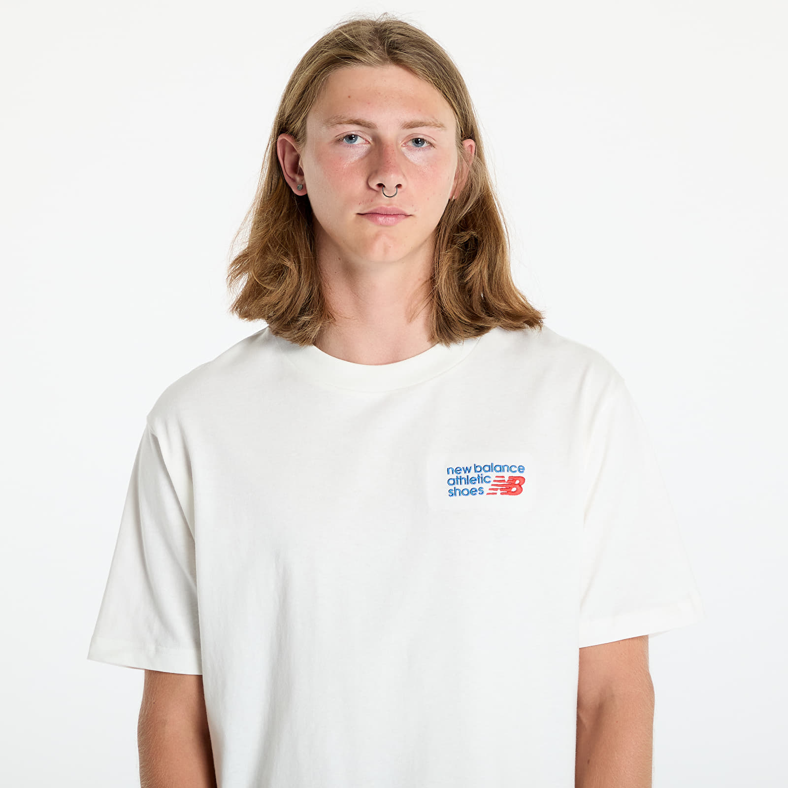 Camisetas hombre New Balance Athletics Premium Logo T-Shirt Sea Salt