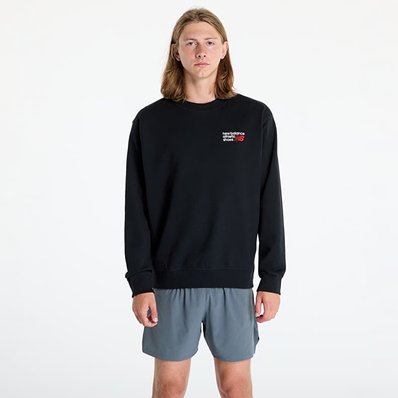 Sweatshirt New Balance Athletics Premium Logo Crew Black Bk