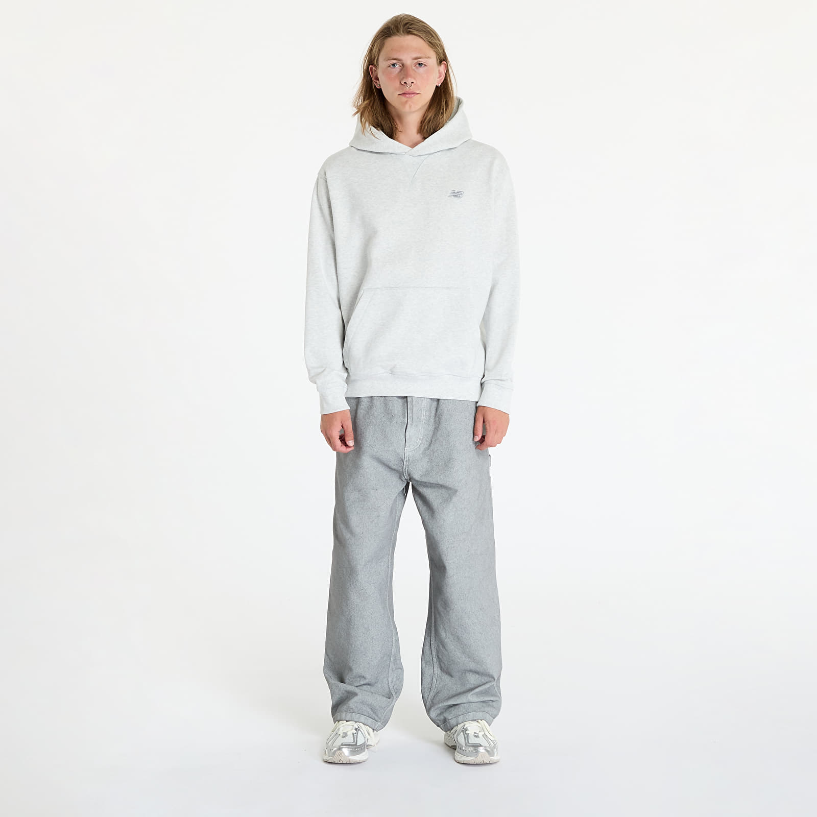 Men's sweatshirts New Balance Athletics French Terry Hoodie Ash Heather