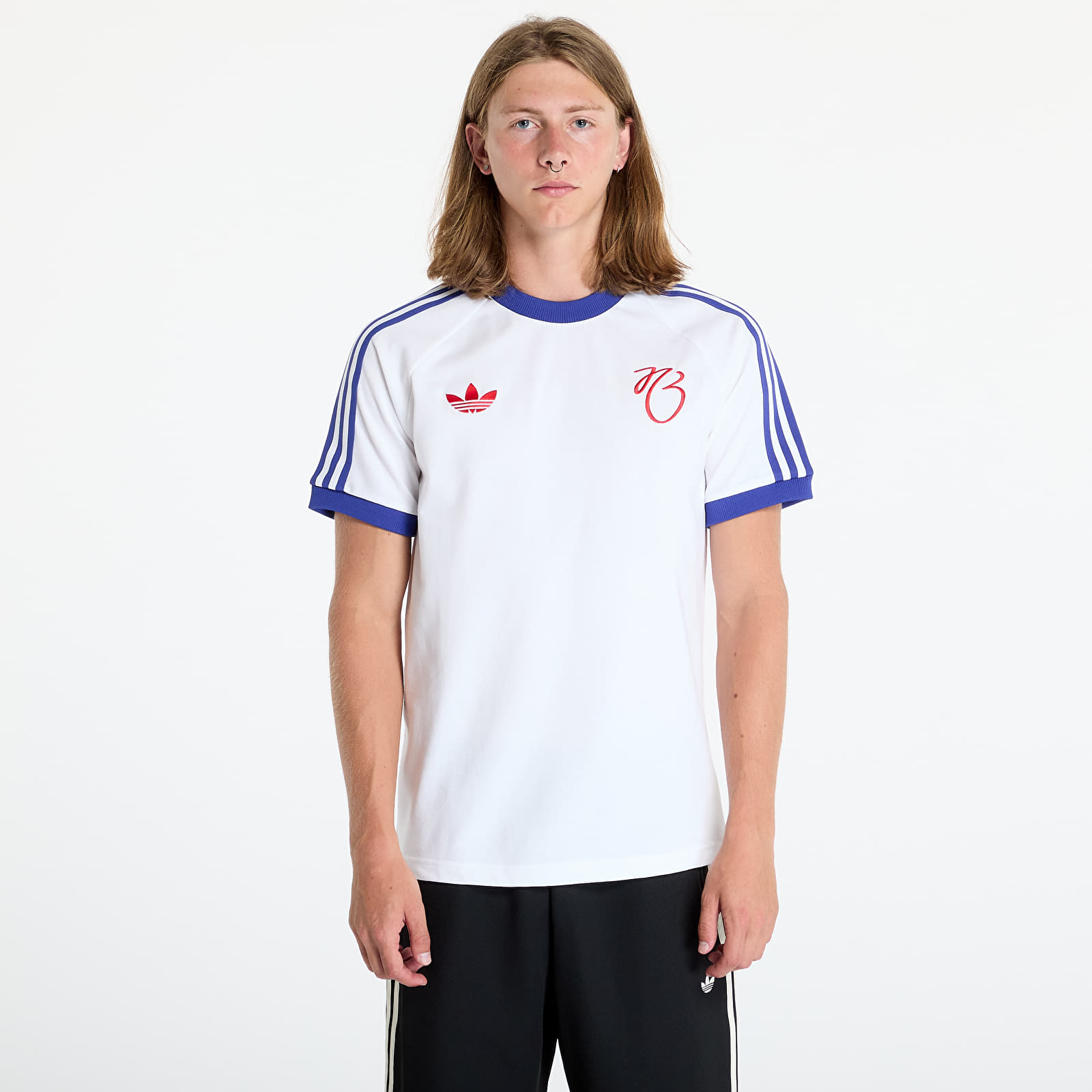Adidas t shirt 3 stripes white cheap