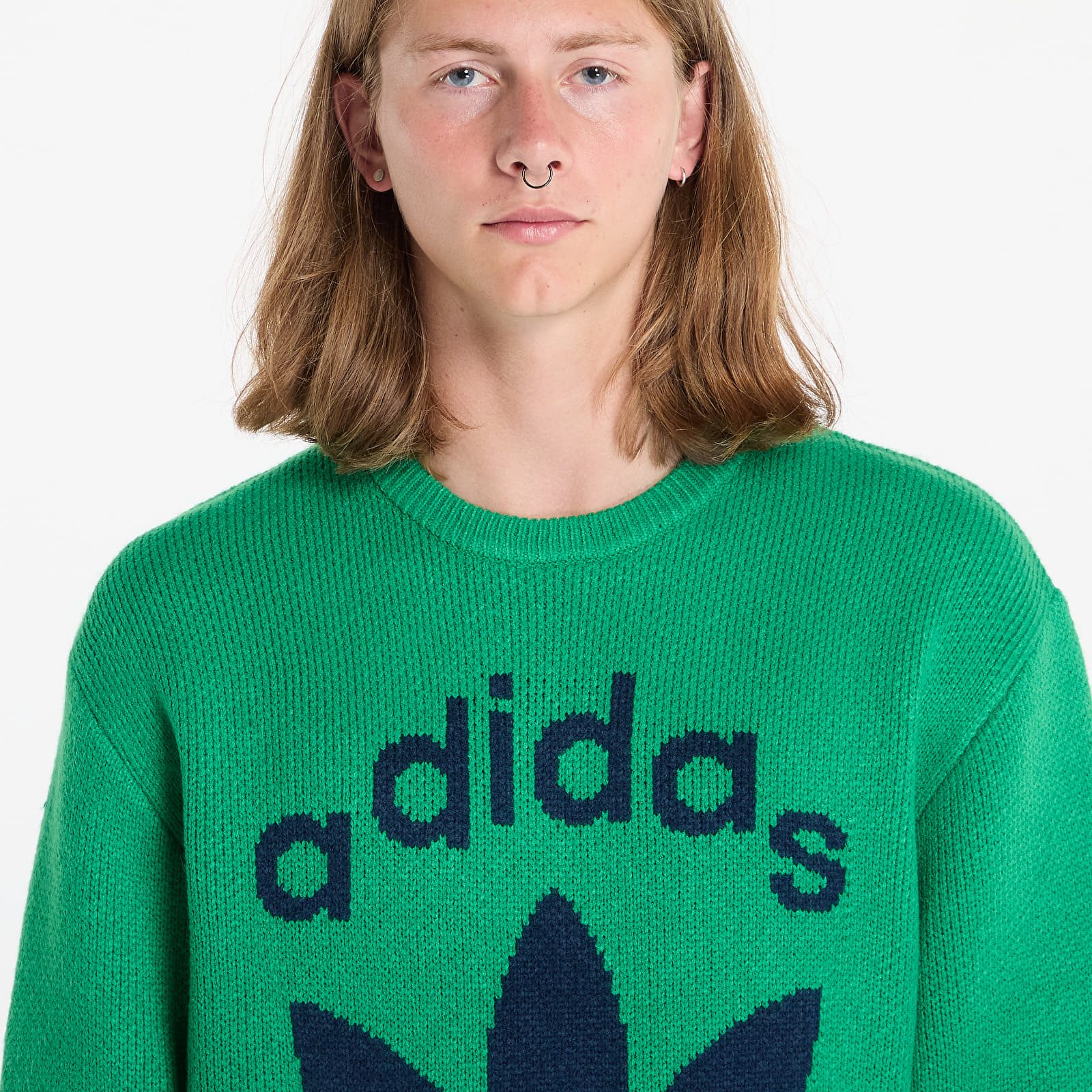 Adidas green crew neck cheap