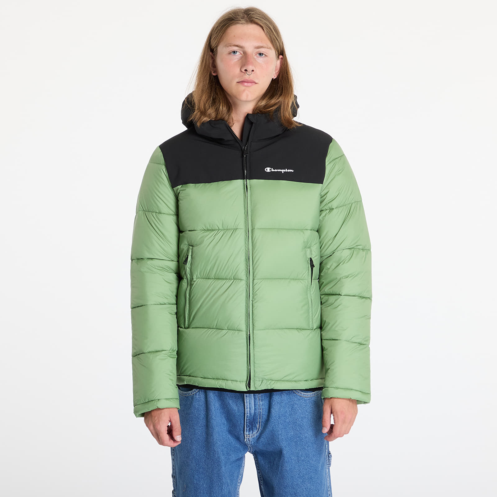 Green champion jacket hot sale