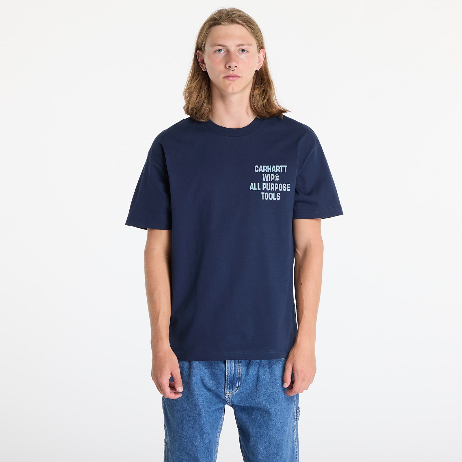 T-shirt Carhartt WIP S/S Cross Screw T-Shirt UNISEX Air Force Blue S