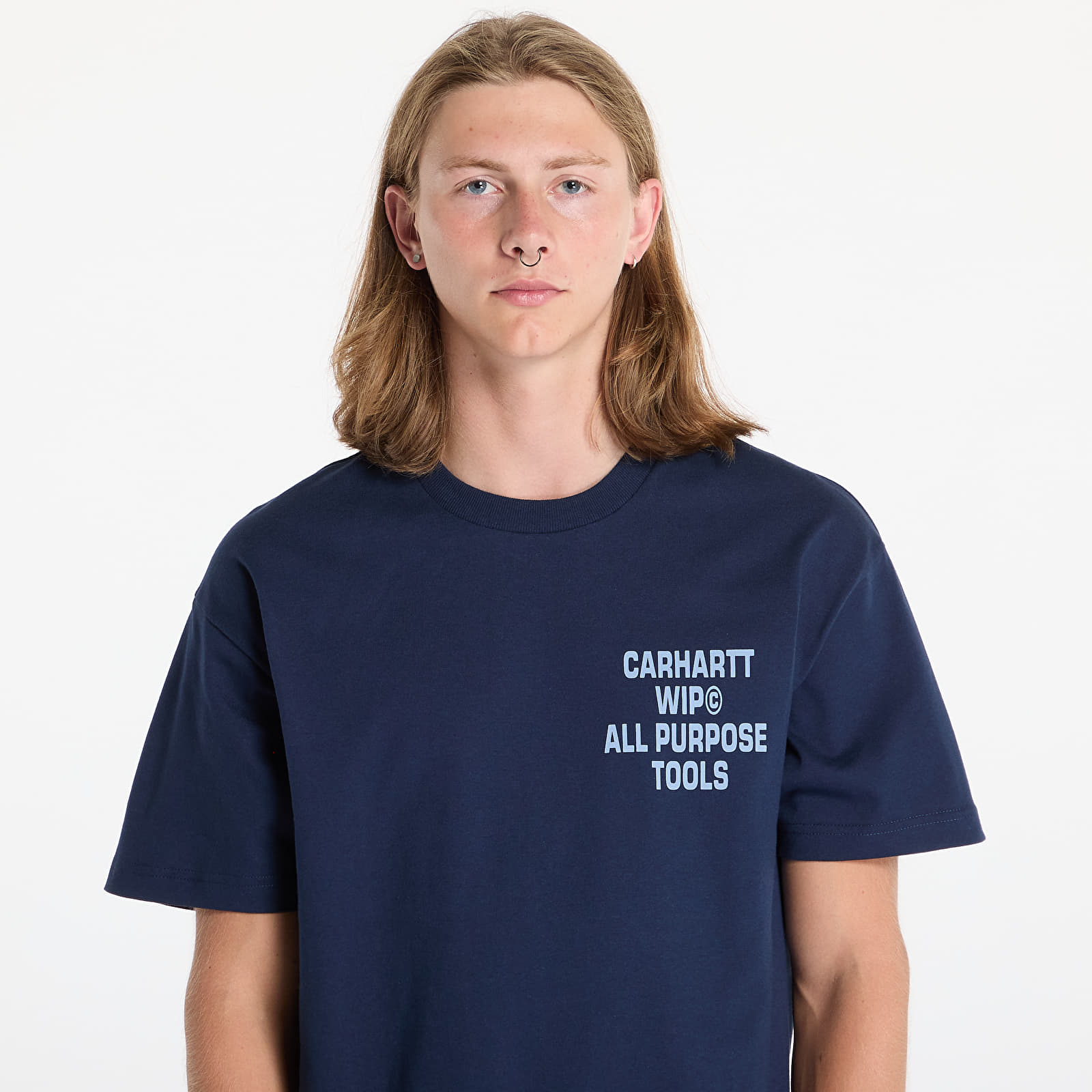 Tricouri pentru bărbați Carhartt WIP S/S Cross Screw T-Shirt UNISEX Air Force Blue