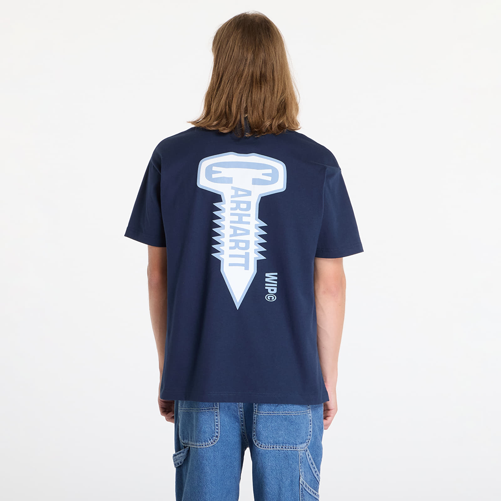 Tricouri pentru bărbați Carhartt WIP S/S Cross Screw T-Shirt UNISEX Air Force Blue