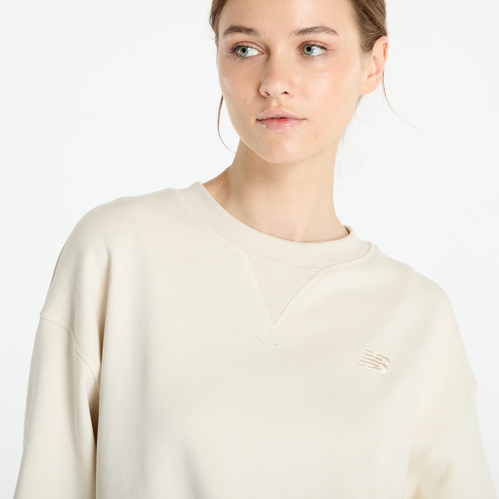 Bluzy damskie New Balance Athletics French Terry Crew Sweatshirt Linen