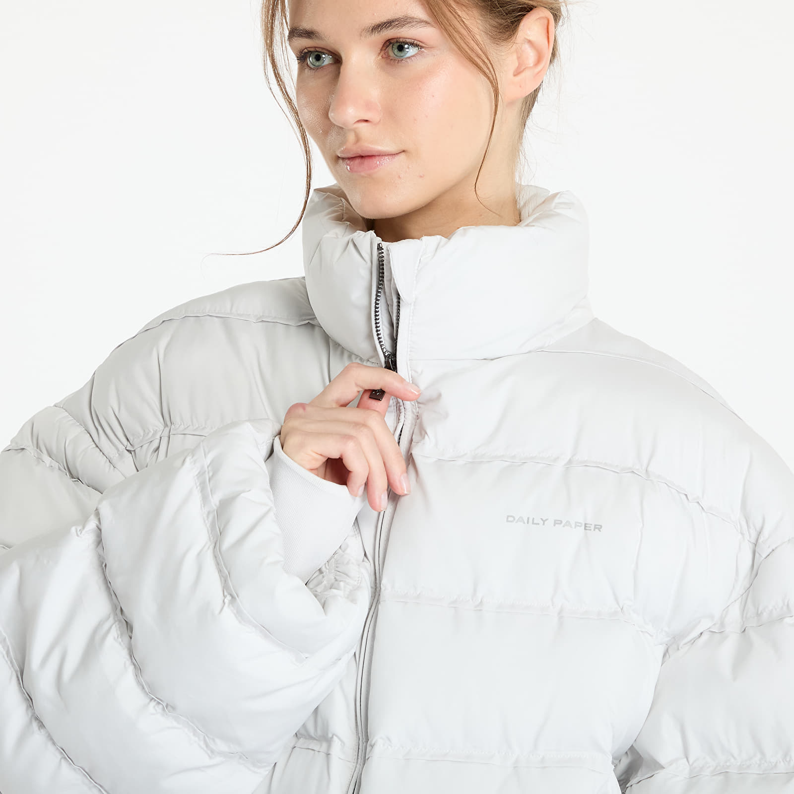 Women's jackets Daily Paper Sela Puffer Jacket UNISEX Nimbus Grey