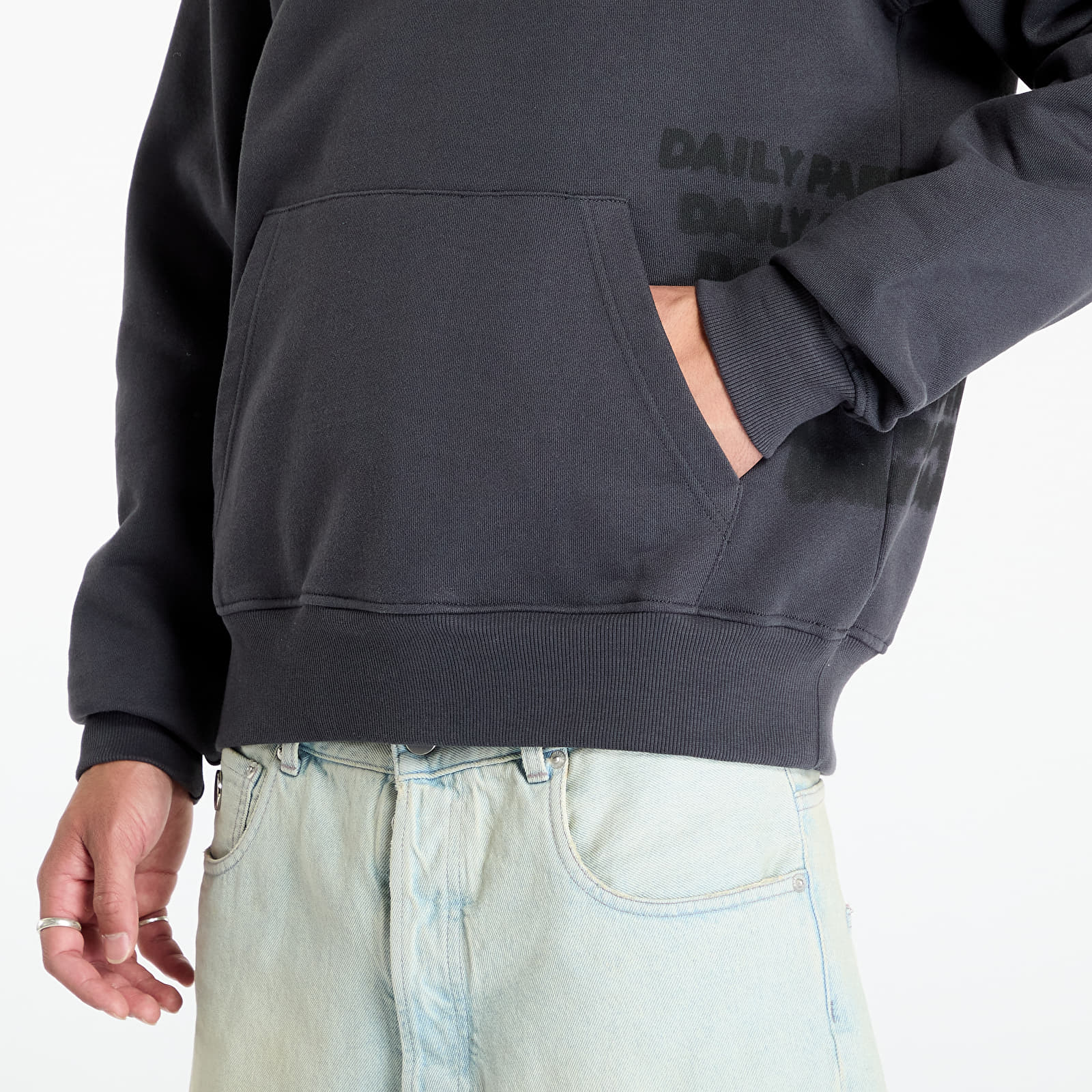 Men's sweatshirts Daily Paper Overload Hoodie Obsidian Black