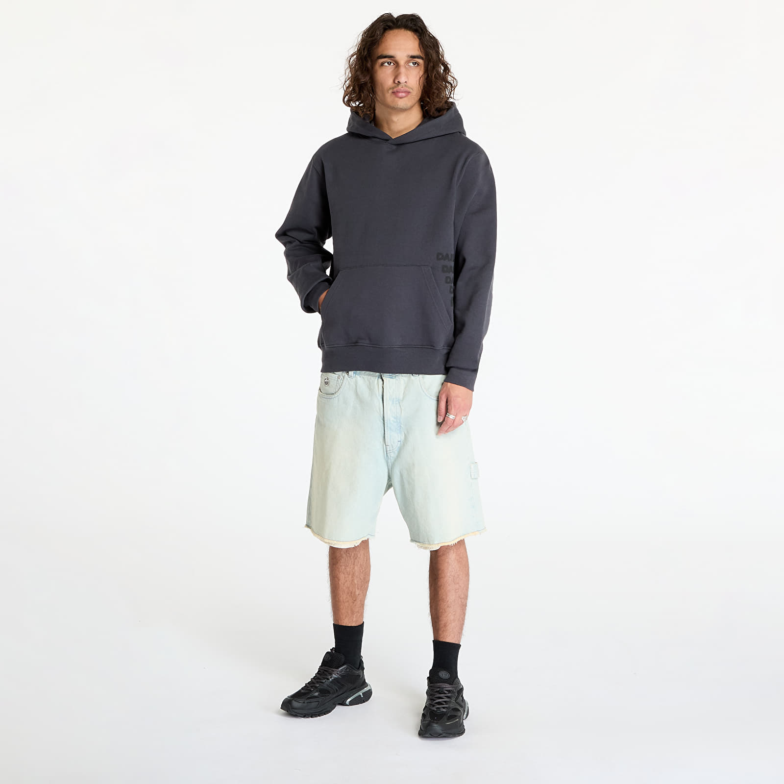 Men's sweatshirts Daily Paper Overload Hoodie Obsidian Black