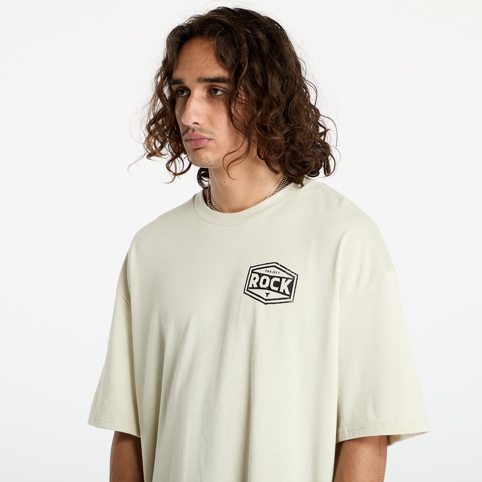 T-shirts Under Armour Project Rock HWT SS Tools Silt/ Golden Yellow/ Black
