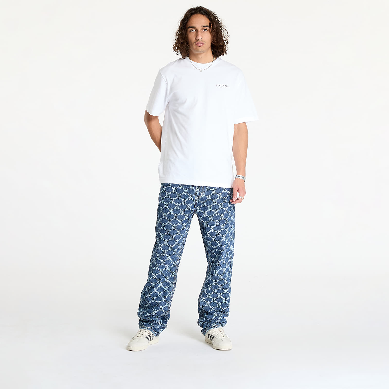 Men's trousers Daily Paper Rahul Straight Shield Jeans Blue