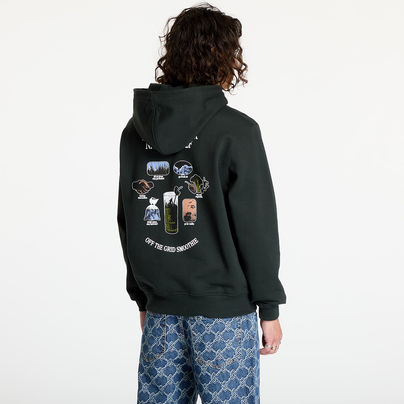 Men's sweatshirts Daily Paper Smoothie Hoodie Jet Black