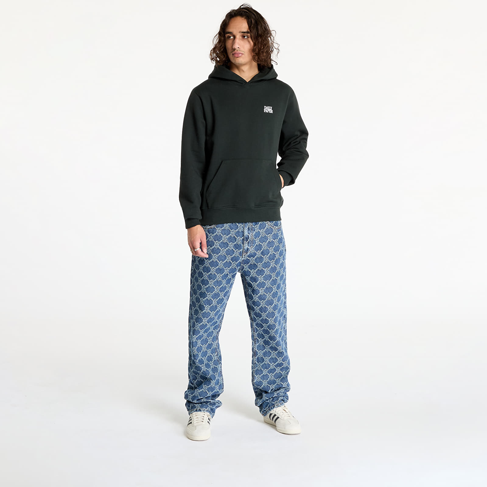 Men's sweatshirts Daily Paper Smoothie Hoodie Jet Black