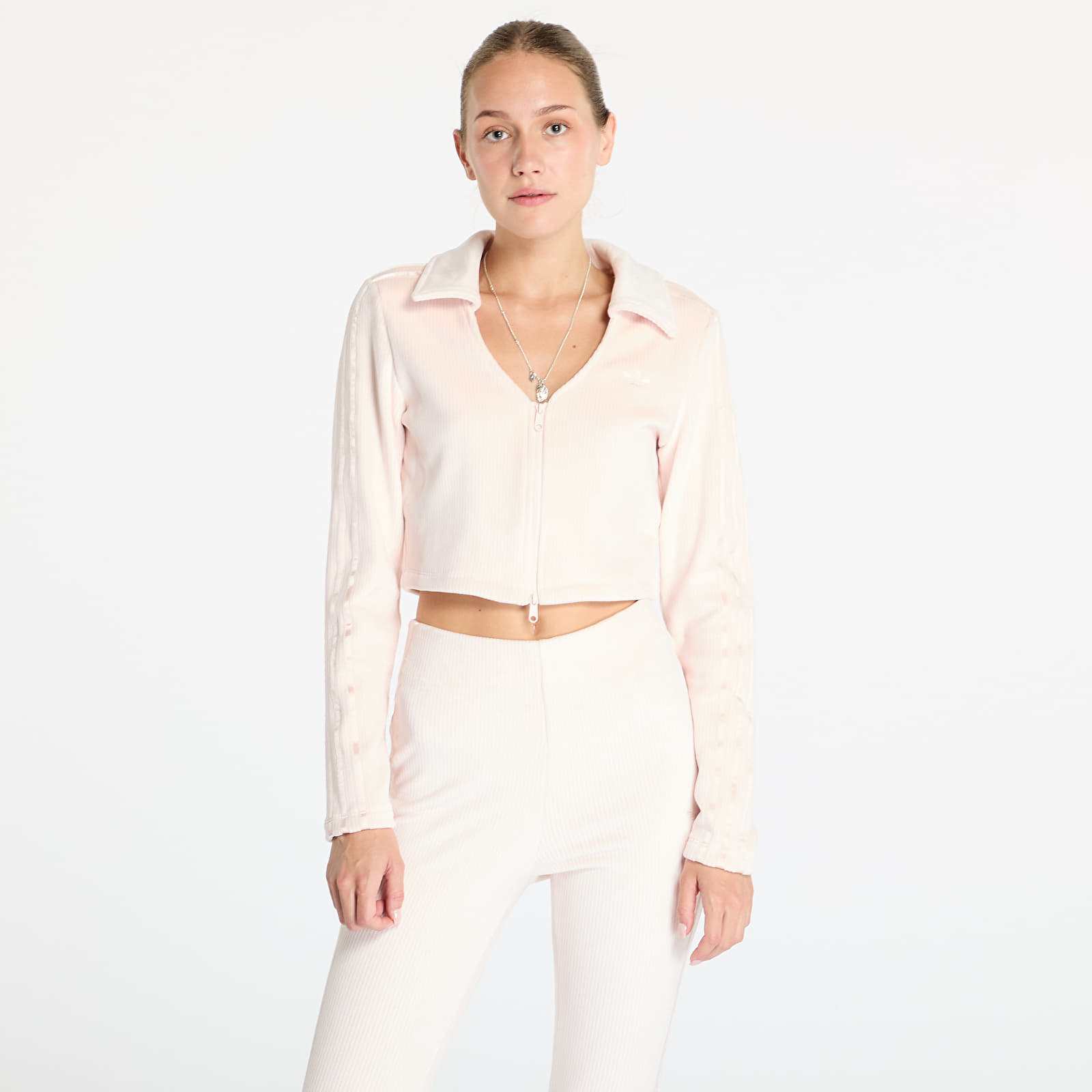 Damestruien adidas Rib Cardigan Wonder Aqua
