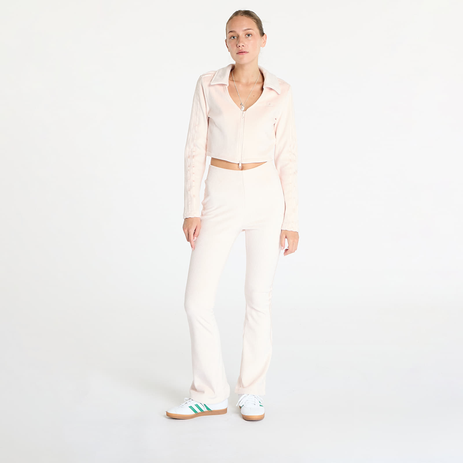 Damestruien adidas Rib Cardigan Wonder Aqua