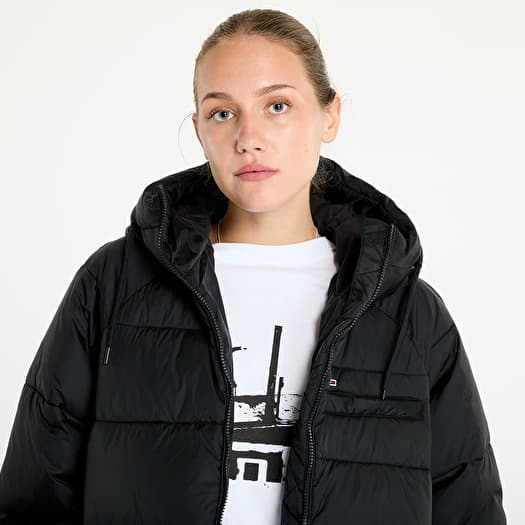 Women s jackets Tommy Jeans Midi Vail Puffer Jacket Black Queens