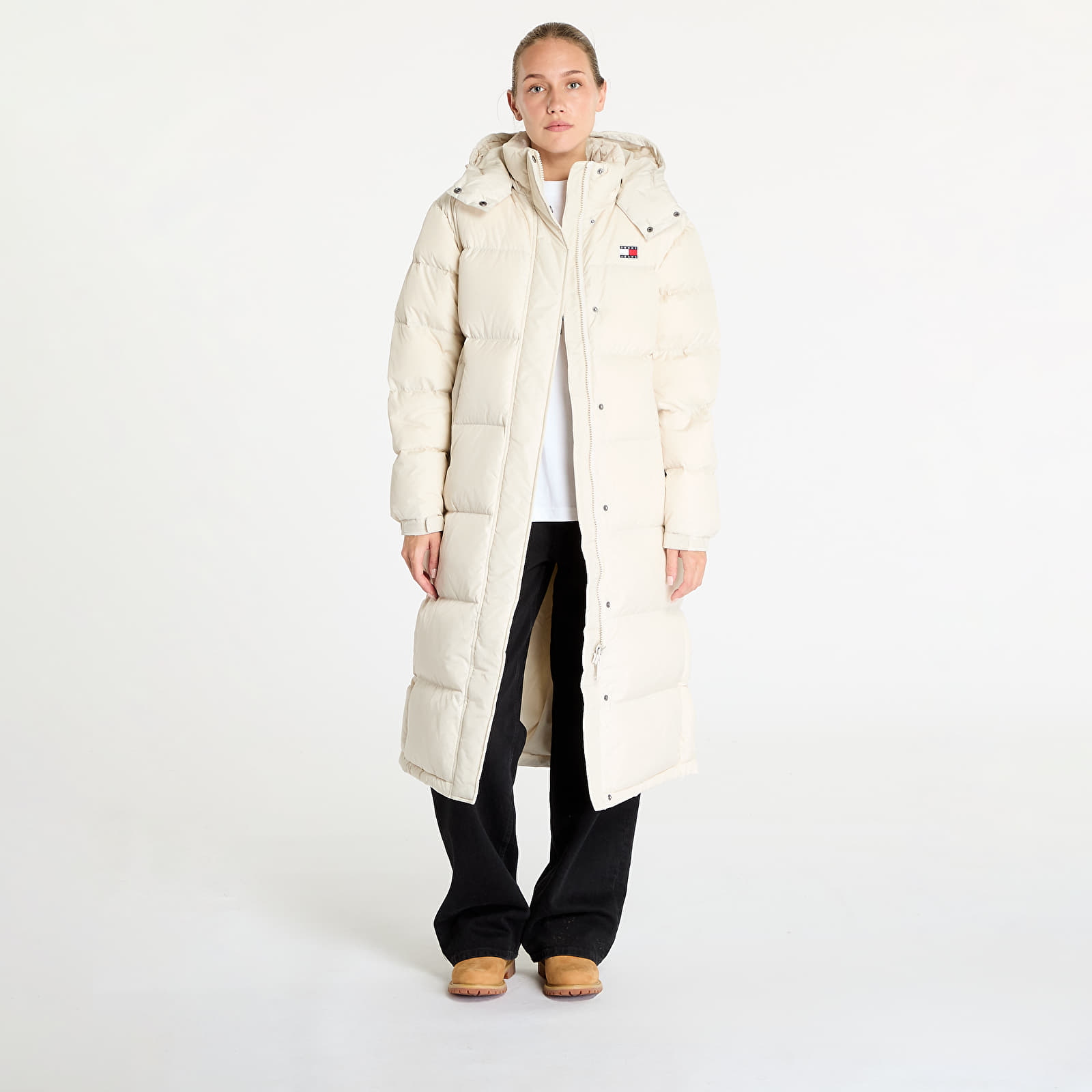 Sieviešu jakas Tommy Jeans Alaska Long Puffer Jacket Beige