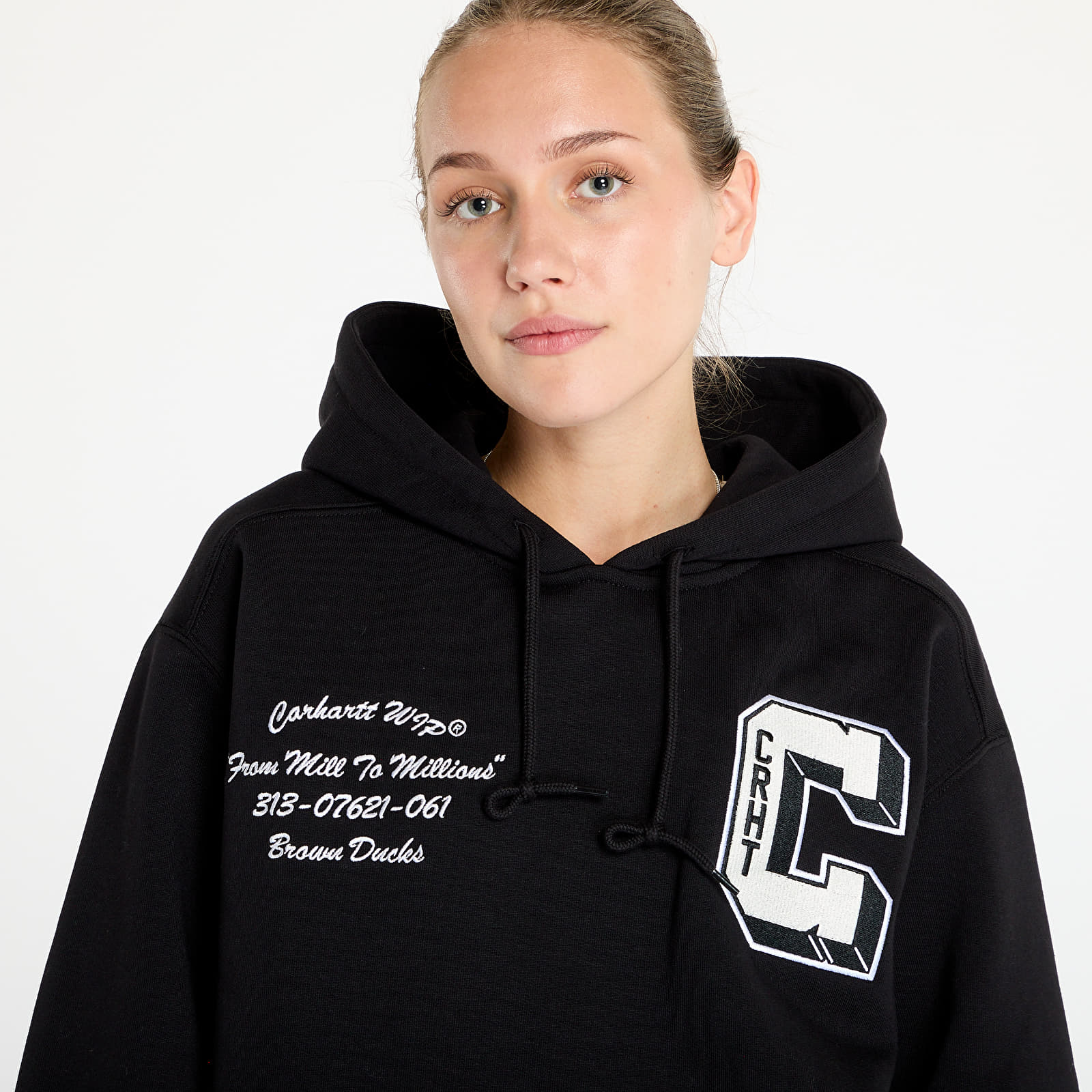 Sudaderas Carhartt WIP Hooded Brown Ducks Sweat UNISEX Black
