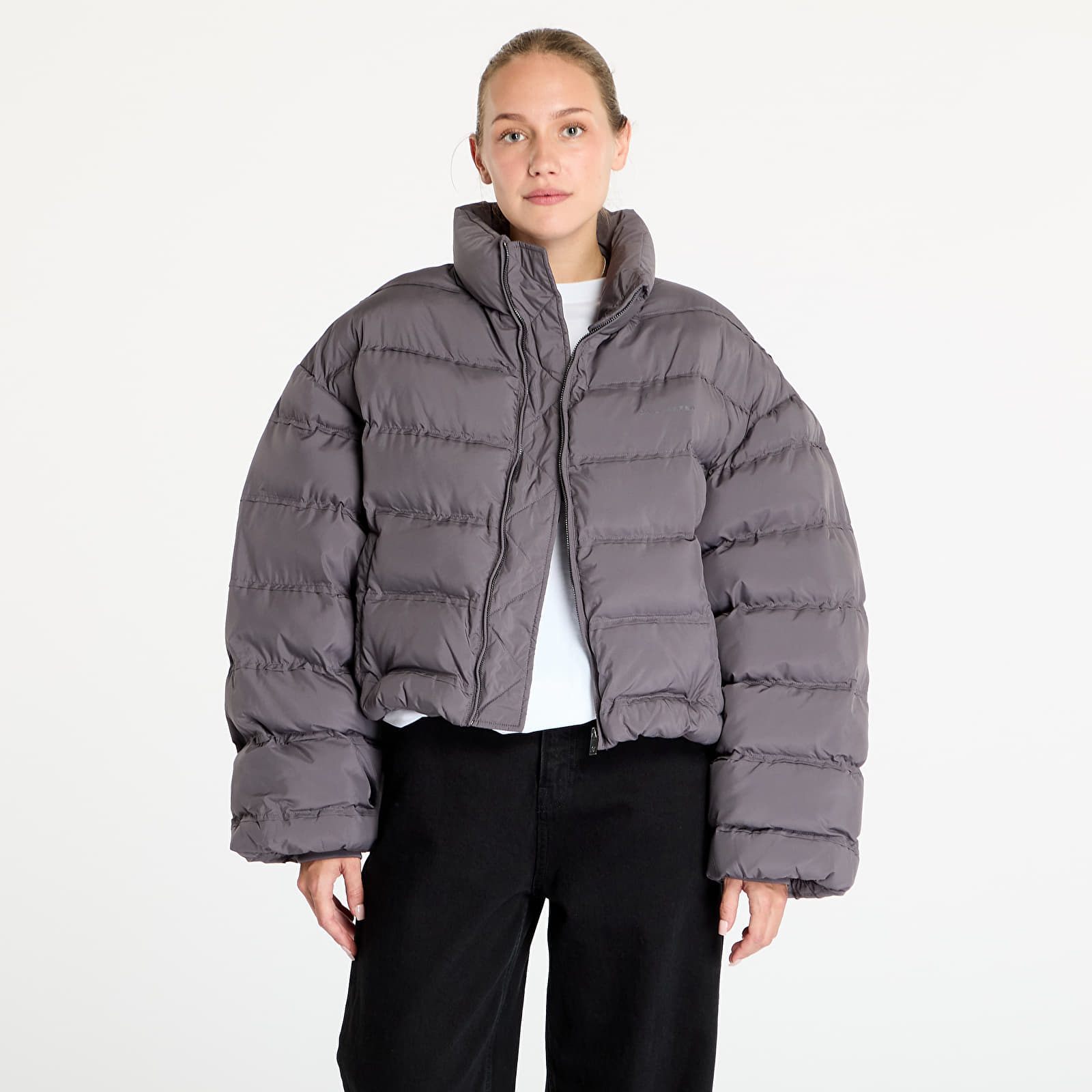 Kurtki damskie Daily Paper Sela Puffer Jacket Rabbit Grey