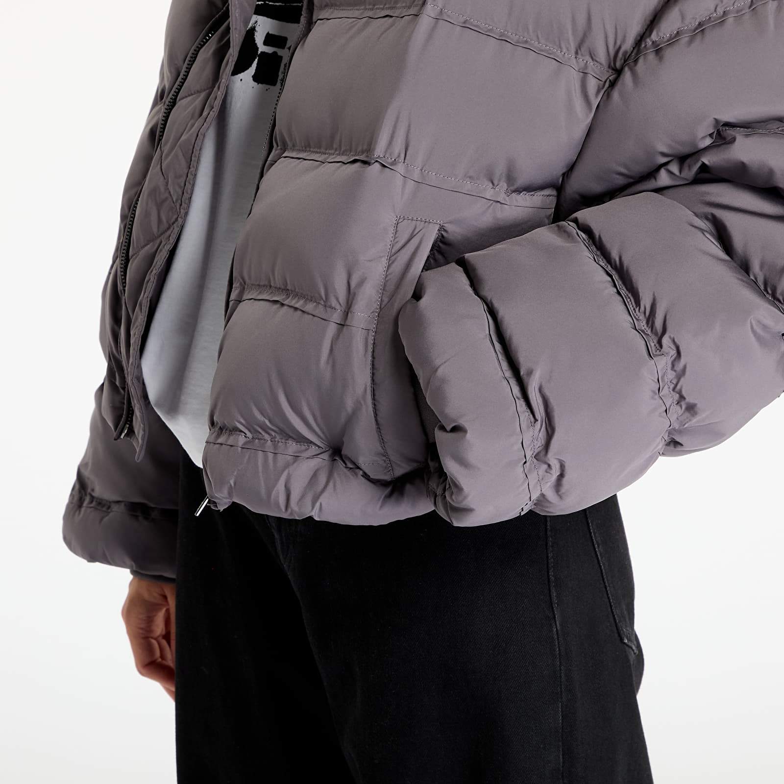 Kurtki damskie Daily Paper Sela Puffer Jacket Rabbit Grey