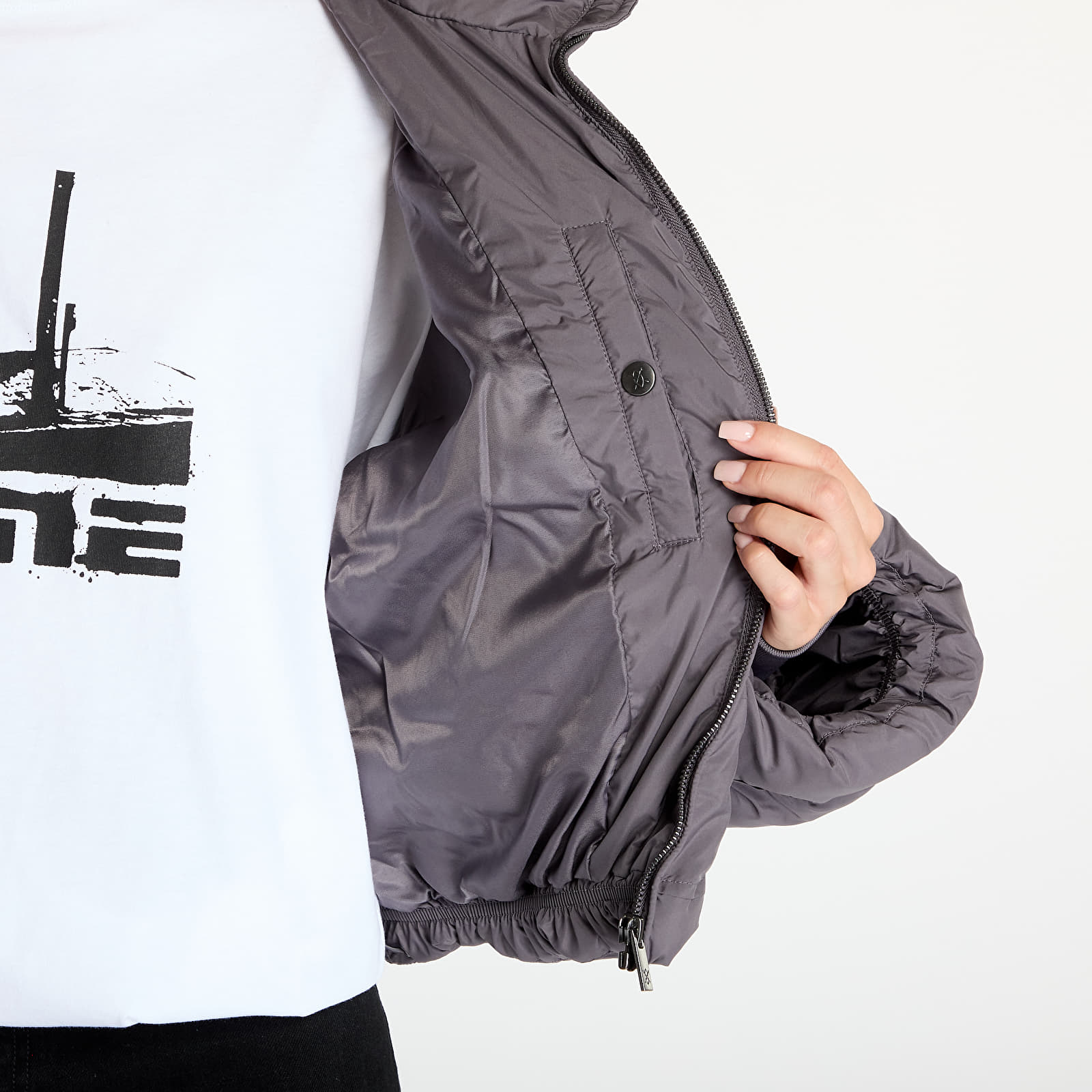 Kurtki damskie Daily Paper Sela Puffer Jacket Rabbit Grey