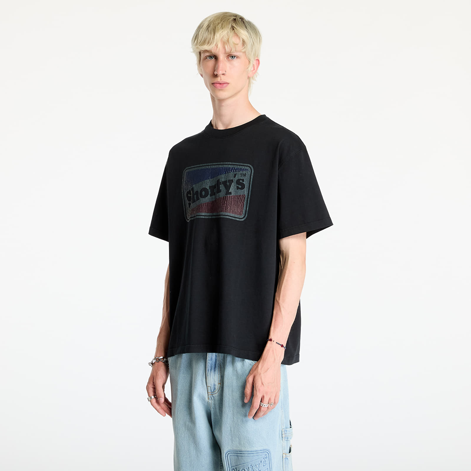 T-Shirts Männer PLEASURES Box Logo Heavyweight T-Shirt Black