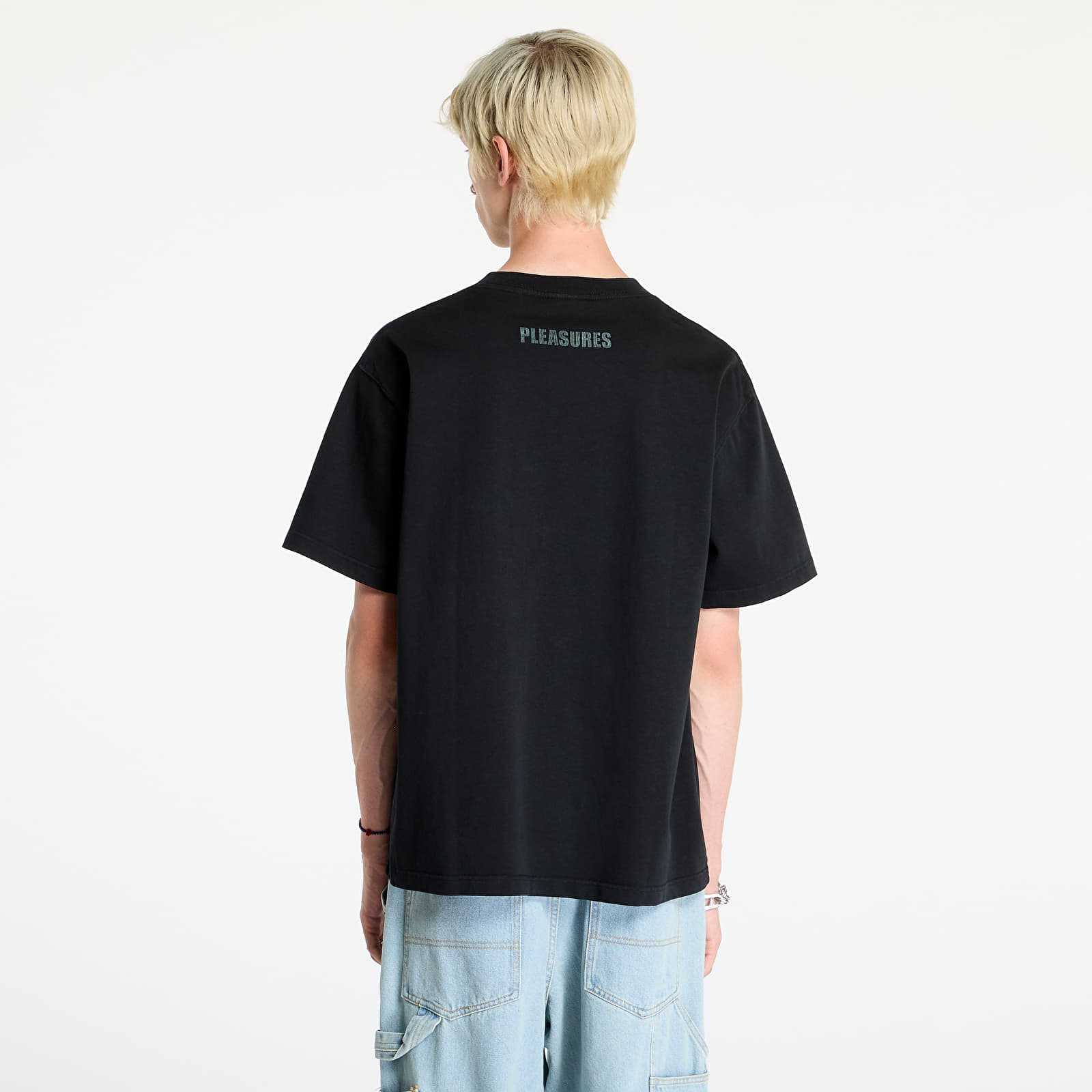 T-Shirts Männer PLEASURES Box Logo Heavyweight T-Shirt Black