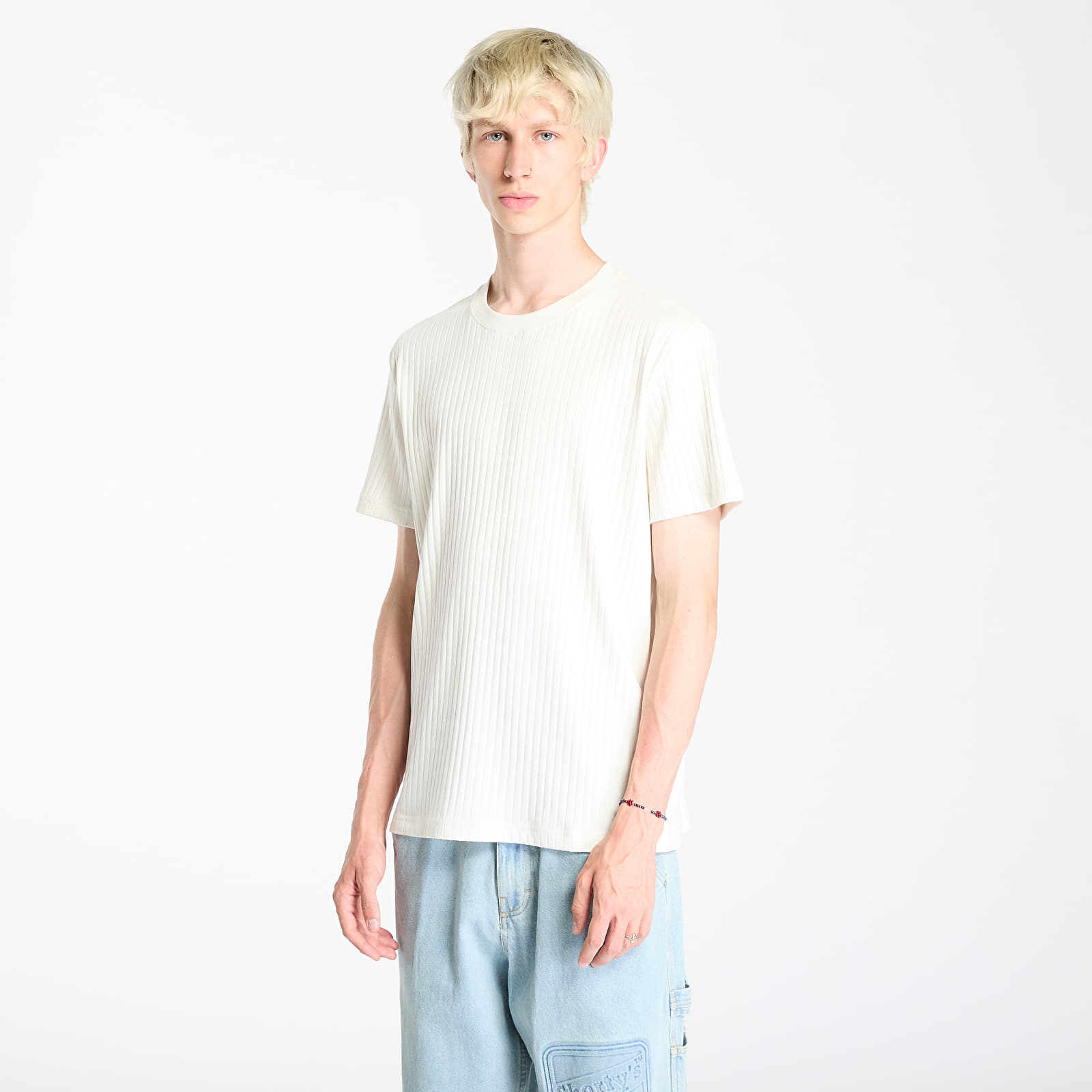 Vīriešu T-krekli Calvin Klein Jeans Linear Quilted Tee Ivory
