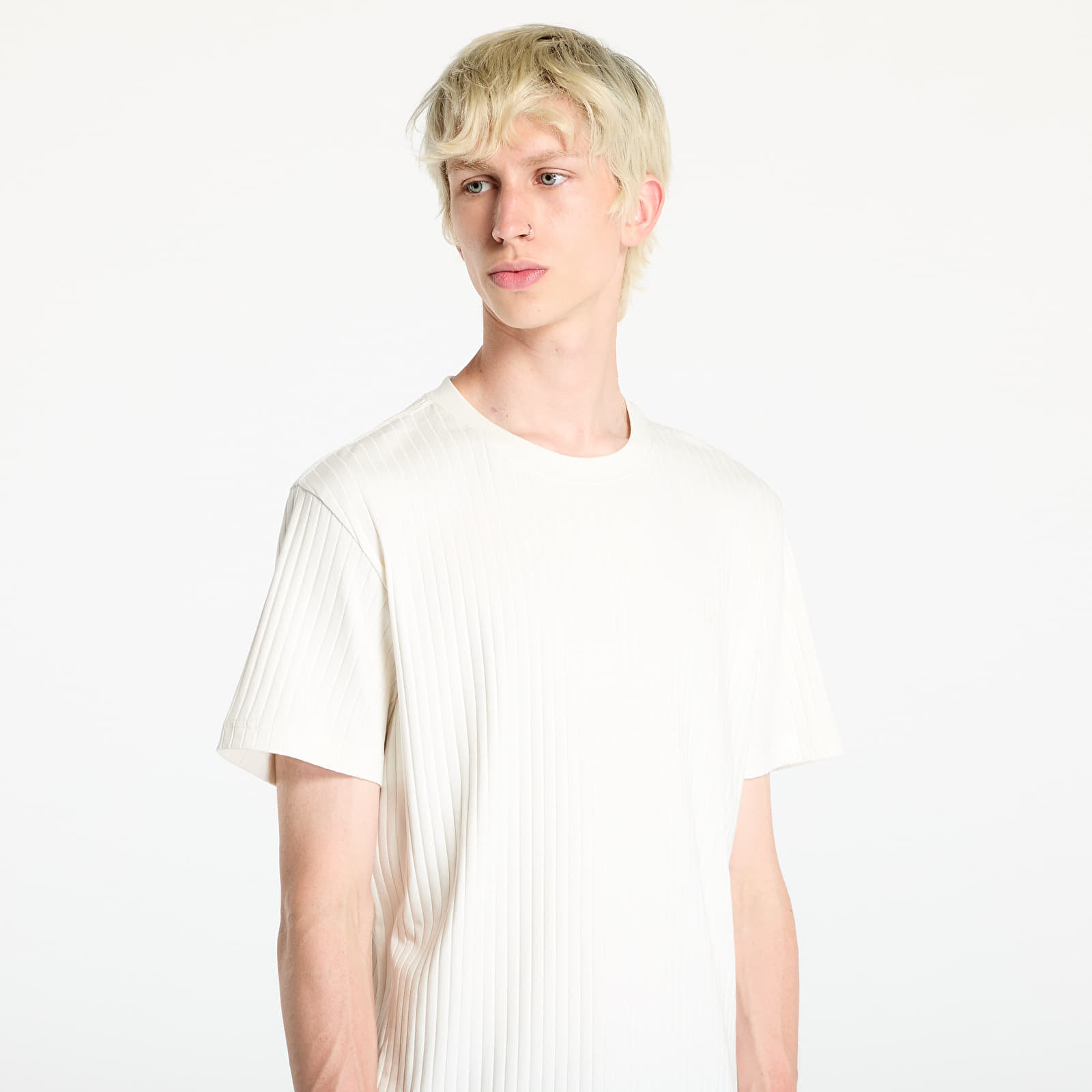 Vīriešu T-krekli Calvin Klein Jeans Linear Quilted Tee Ivory