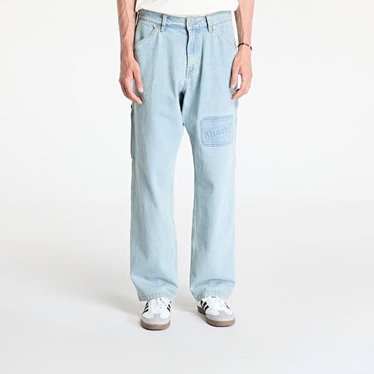 PLEASURES Box Logo Carpenter Jeans Light Indigo