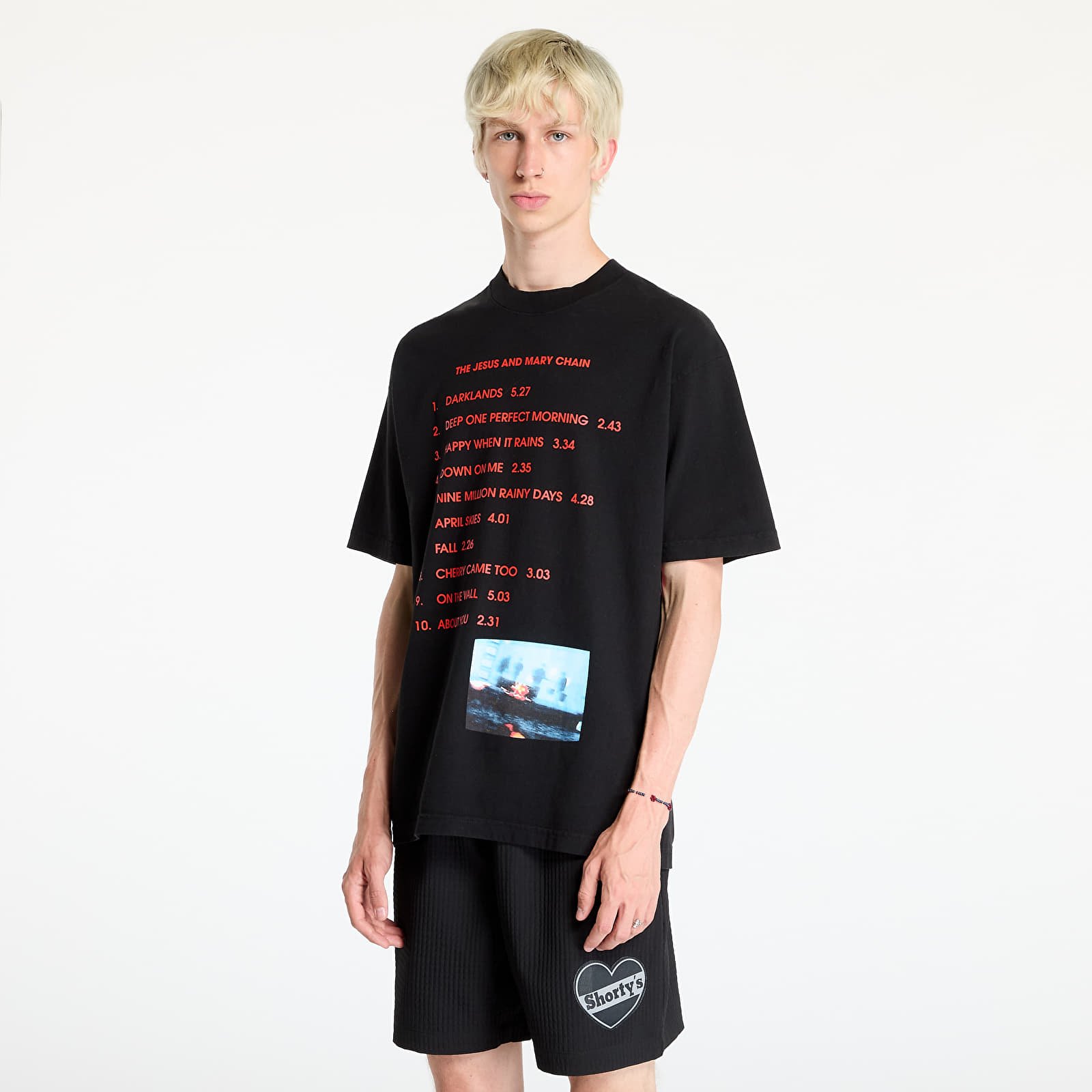 Мъжки тениски PLEASURES Darklands T-Shirt Black
