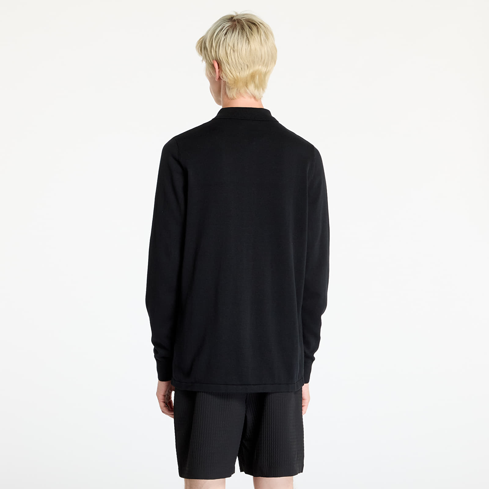 T-shirts til mænd adidas Long Sleeve Polo Tee Black