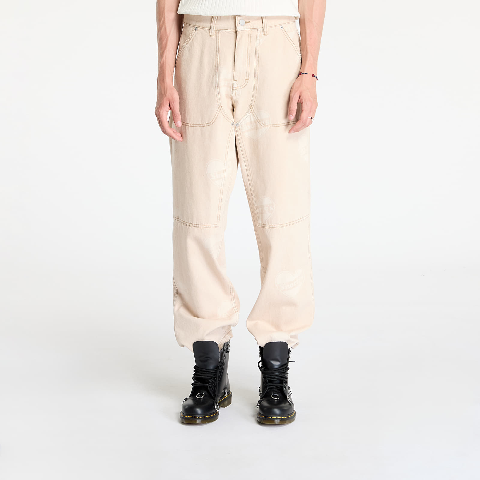 Meeste teksad PLEASURES Heart Ultra Work Pants Beige