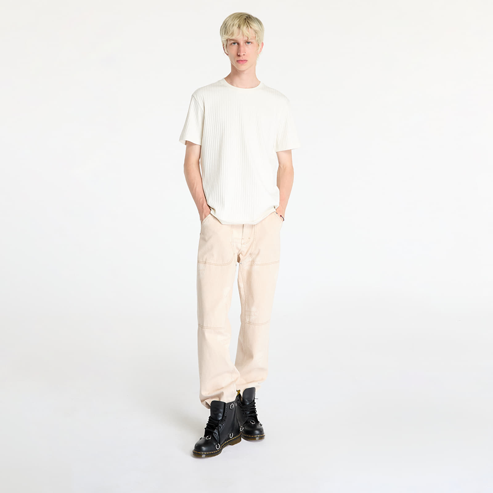 Meeste teksad PLEASURES Heart Ultra Work Pants Beige