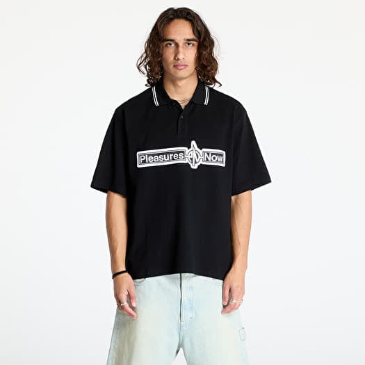 Тениска PLEASURES Pn Boxy Polo Black