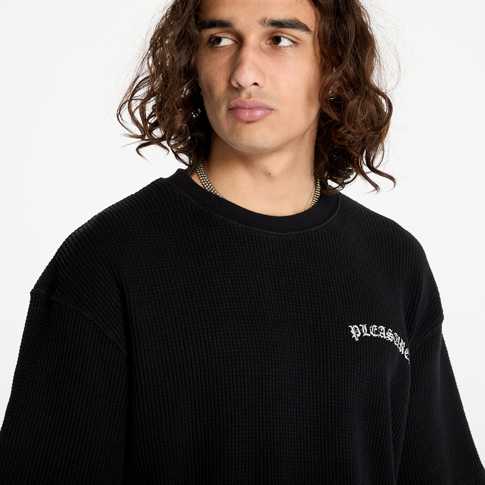 【PLEASURES】 NEURAL THERMAL SHIRT Black Men's T-shirts PLEASURES Neural Thermal T-Shirt Black | Queens
