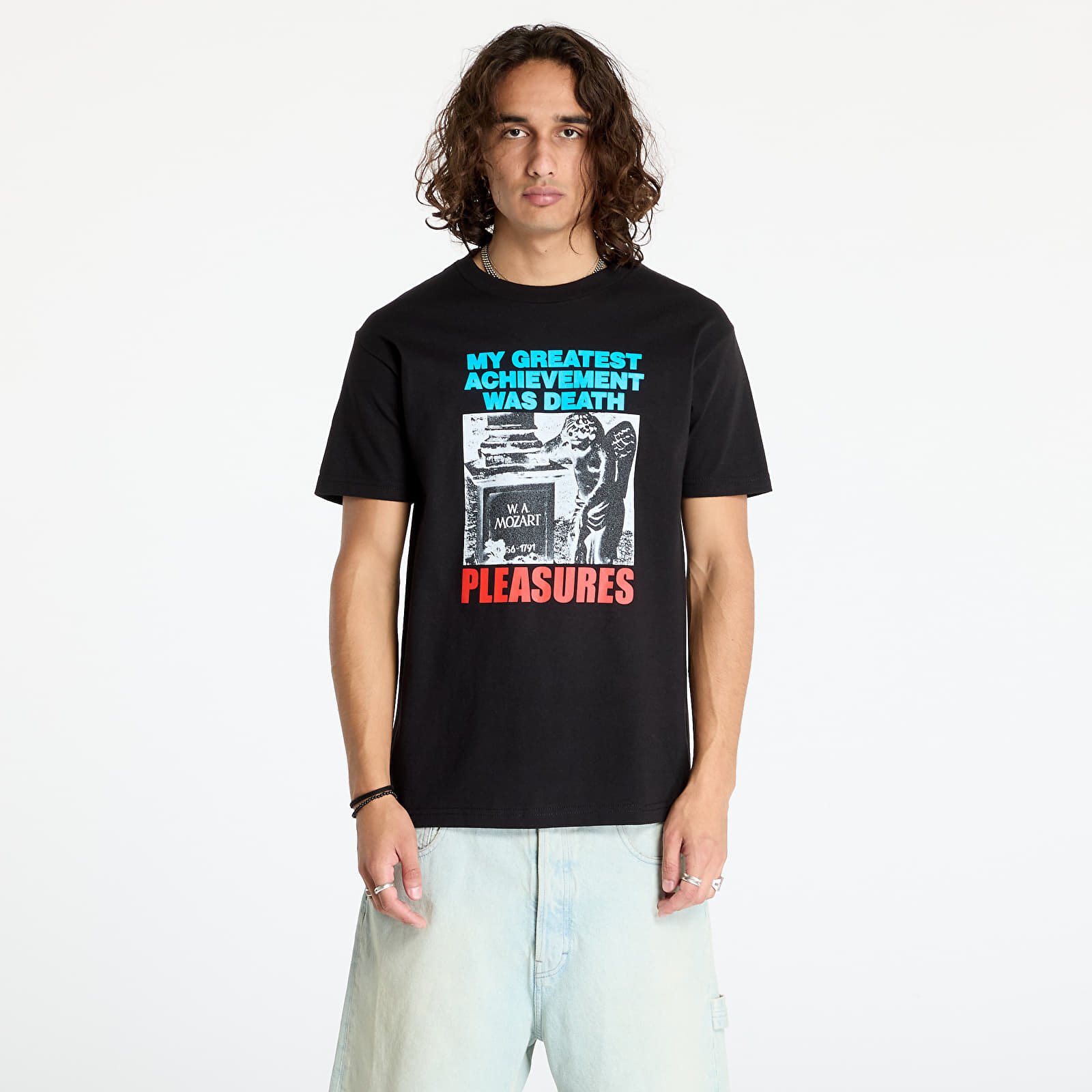 Men's T-shirts PLEASURES Wolfie T-Shirt Black