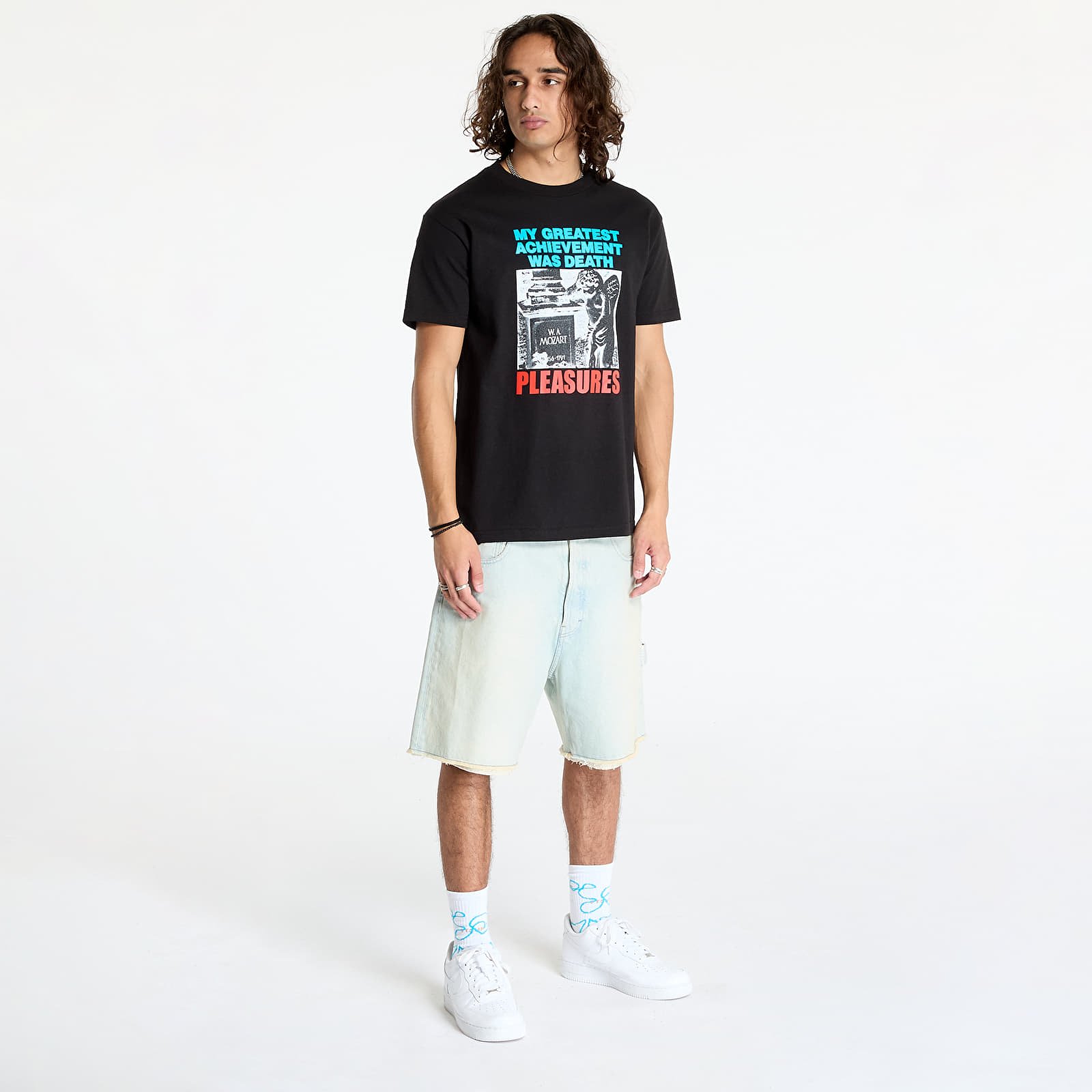 Men's T-shirts PLEASURES Wolfie T-Shirt Black