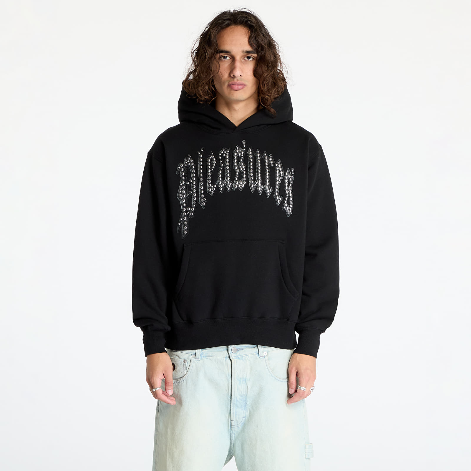 Ανδρικά φούτερ  PLEASURES Twitch Studded Hoodie Black