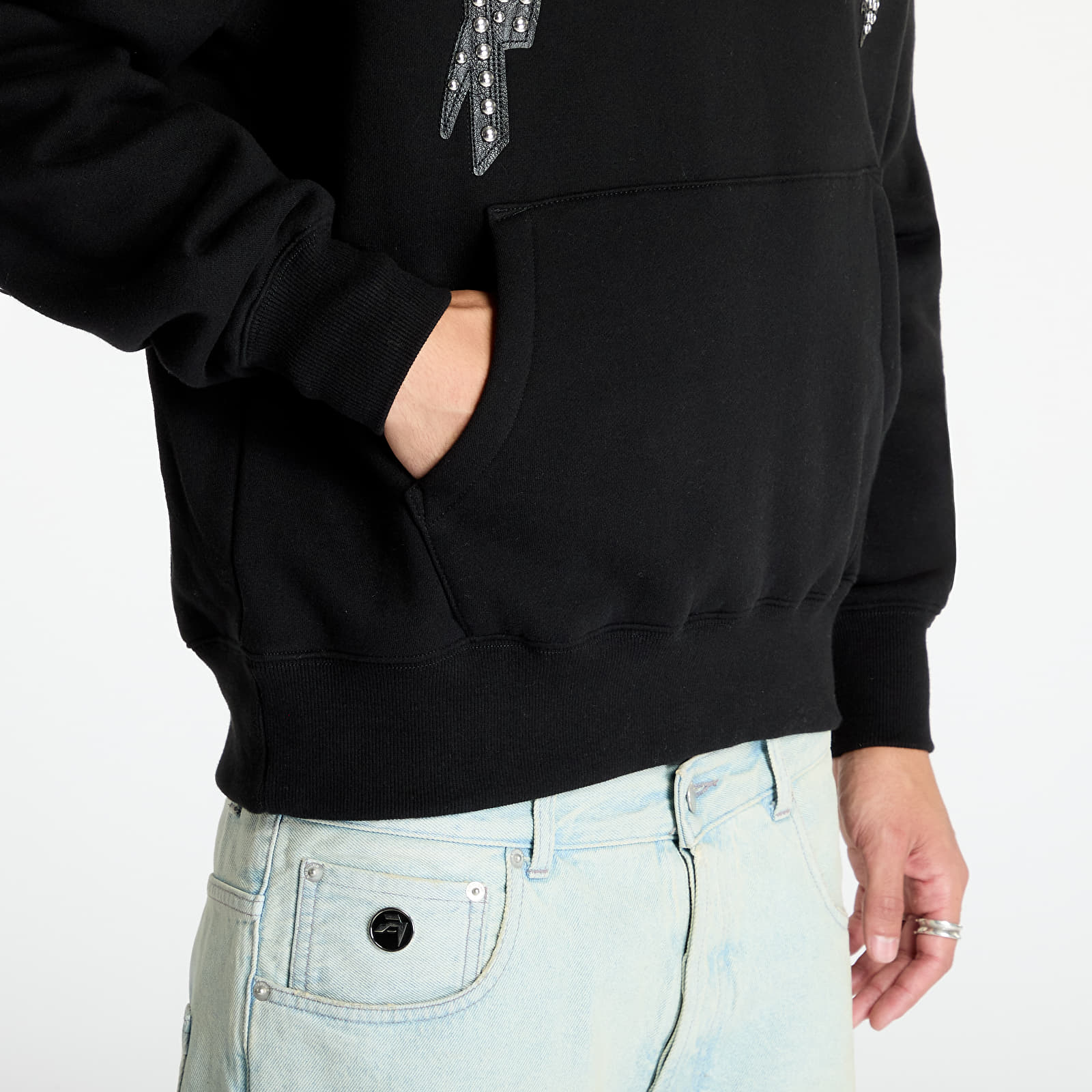 Ανδρικά φούτερ  PLEASURES Twitch Studded Hoodie Black