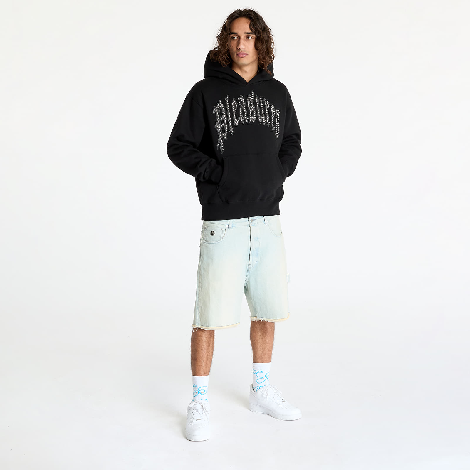 Ανδρικά φούτερ  PLEASURES Twitch Studded Hoodie Black