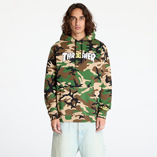 Army green thrasher hoodie top