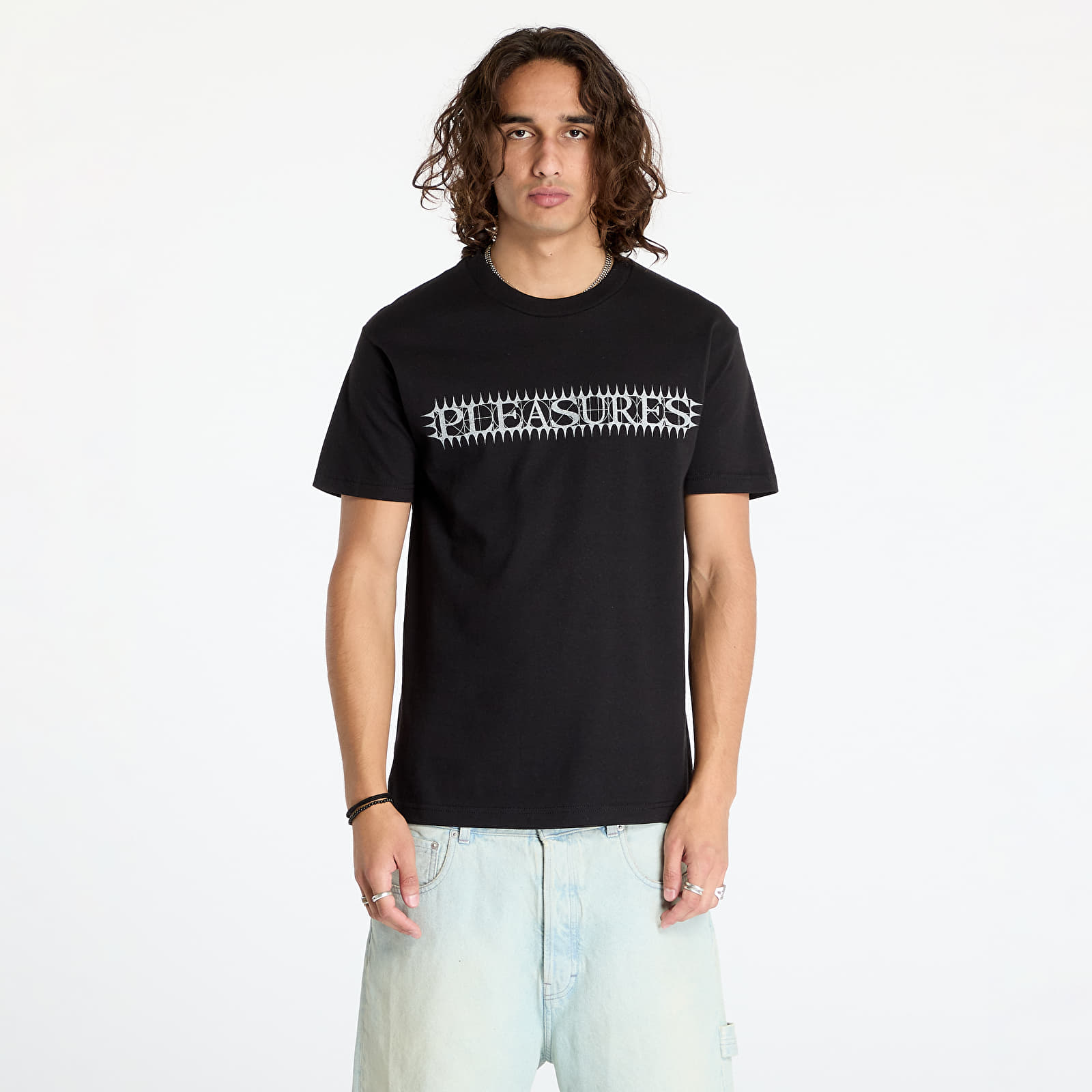 Camisetas hombre PLEASURES Spike T-Shirt Black