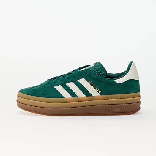 Sneakers und Schuhe fur Frauen adidas Gazelle Bold W Collegiate Green Off White Gold Metallic Queens