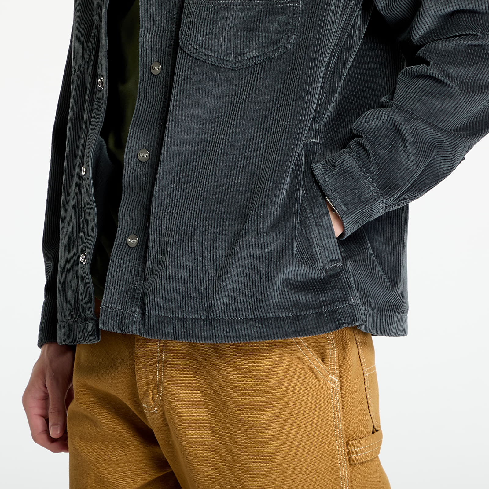 Hemden Lee Worker Overshirt Dark Muted Gray
