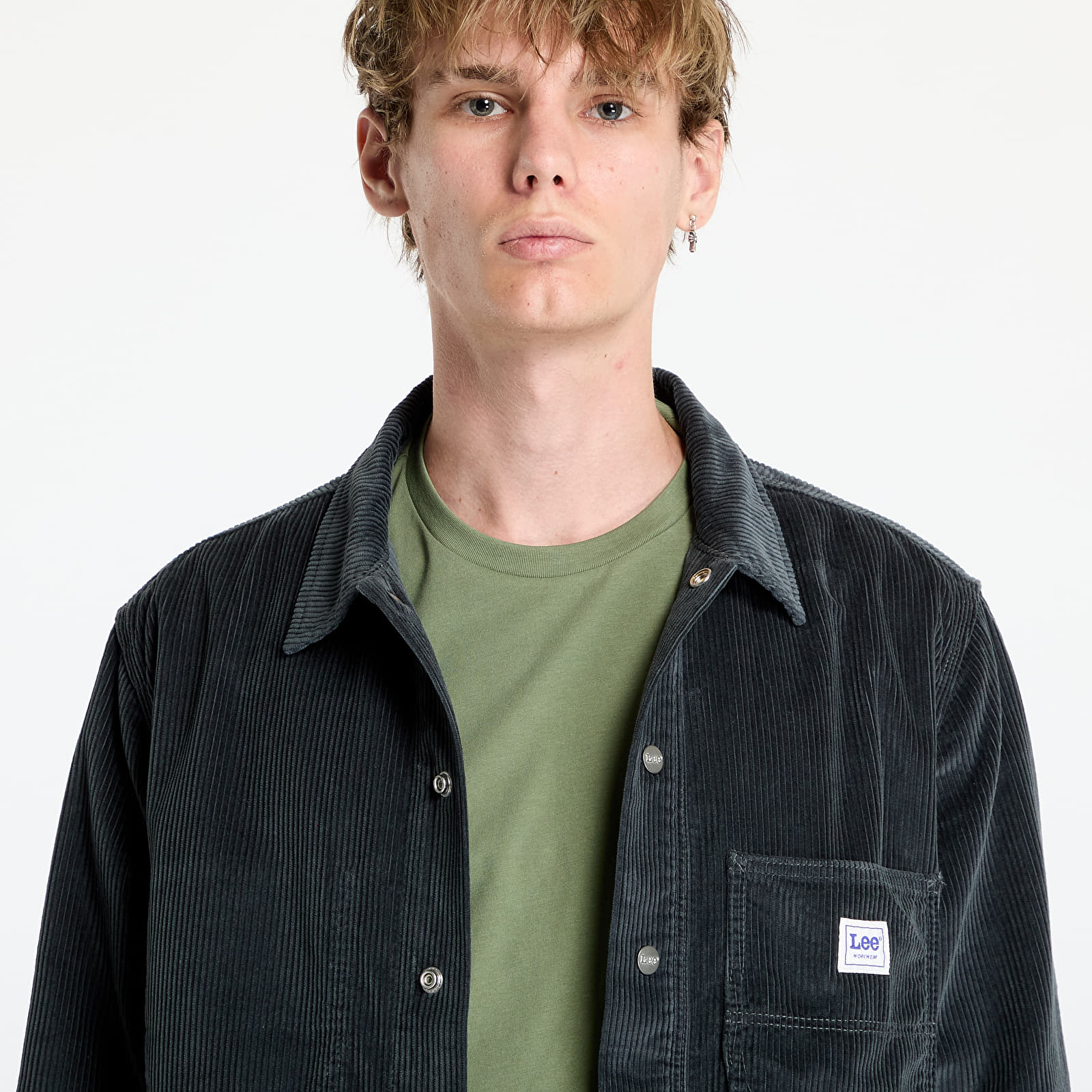 Hemden Lee Worker Overshirt Dark Muted Gray