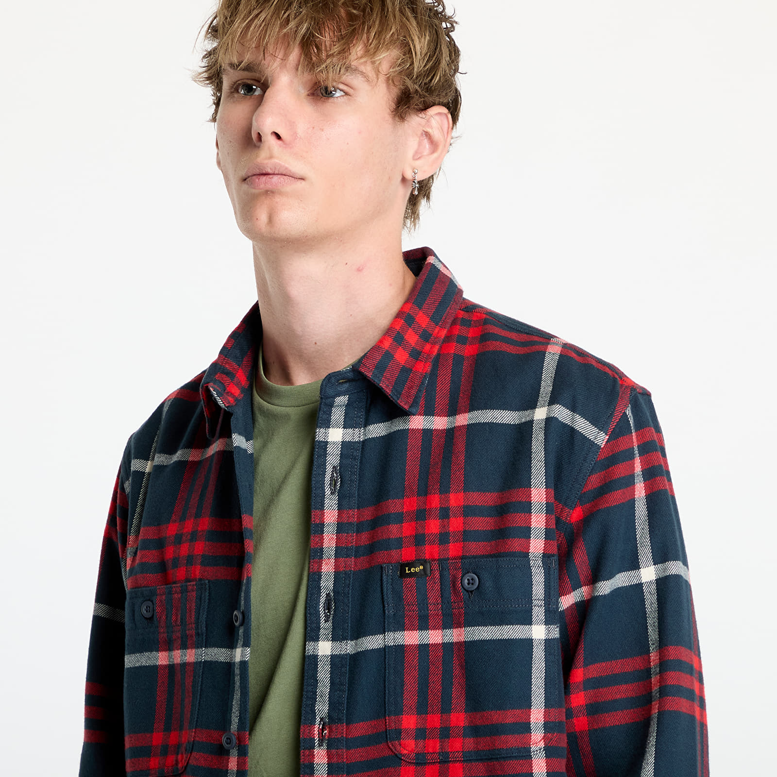 Majice Lee Worker Shirt 2.0 Rivet Navy