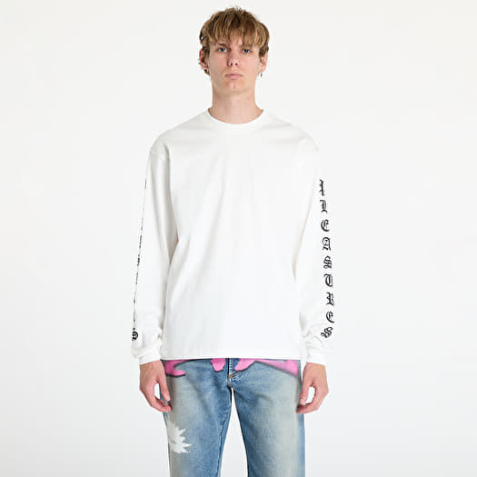 T-shirt PLEASURES Oe Heavyweight Long Sleeve Tee White