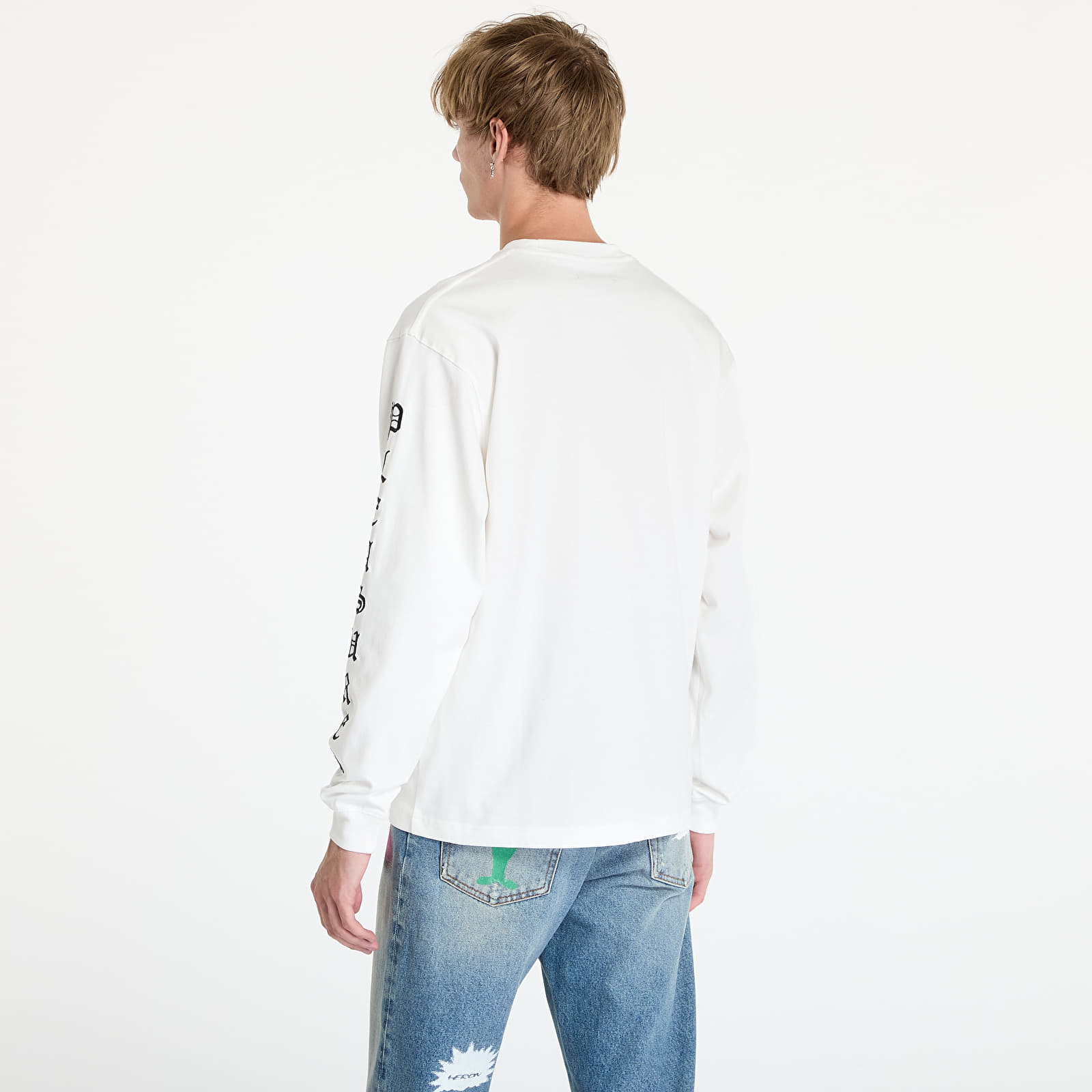 Camisetas hombre PLEASURES Oe Heavyweight Long Sleeve Tee White